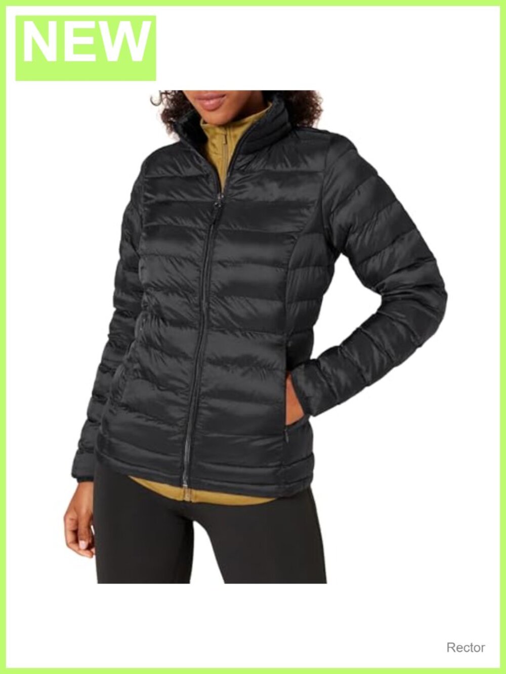 Women's Lightweight Water-Resistant Packable Puffer Jacket Long Sleeve